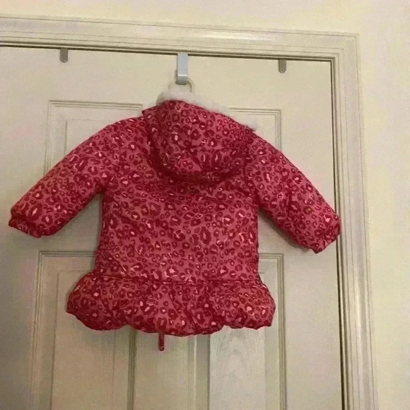 Child’s Pink Leopard Print Coat 18M - Picture 7 of 9